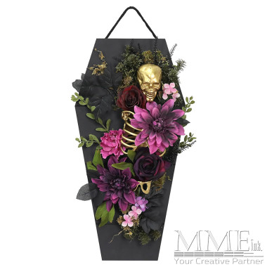 Skeleton with Coffin Wall Accent